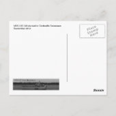 USS LST 325はテネシー州クラークスビルにドッキング ポストカード (裏面)