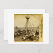 USS Maineの難破船、ダイバー来ズ・アップ ポストカード (正面/裏面)