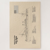 USS Maine – 船舶設計図プランSD ジグソーパズル (縦)