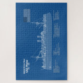 USS Maine - Ship Blueprint Plans ABD ジグソーパズル (縦)