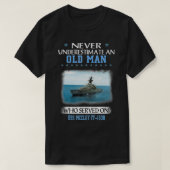 USS McCloy FF1038退役軍人デイ父の日ギフト Tシャツ (デザイン正面)