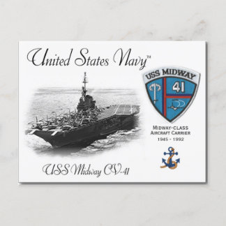 USS MIDWAY CV-41航空機キャリア – はがき