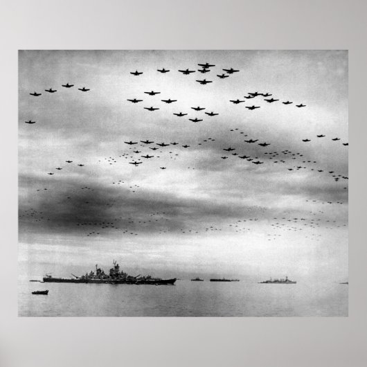 USS Missouri Flyover Surrender of Japan ポスター (正面)