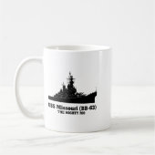 Uss Missouri Men Women Bb-63 Battleship Uss Missou コーヒーマグカップ (左)