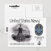 USS NATHANAEL GREENE SSBN-636サブ – ポストカード (正面/裏面)