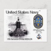 USS NATHANEAL GREENE SSBN-636 SUB. – ポストカード (正面)