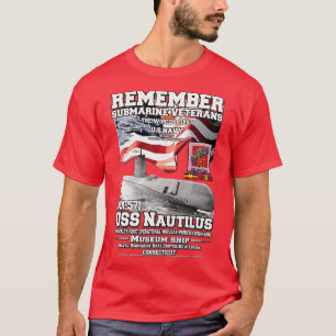 USS Nautilus SSN571潜水艦退役軍人 Tシャツ