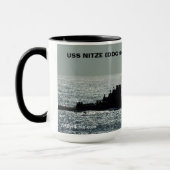 USS NITZE (DDG94)、Haze Gray and Roung, Mug マグカップ (左)