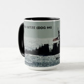 USS NITZE (DDG94)、Haze Gray and Roung, Mug マグカップ (正面左)