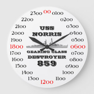 USS Norris (DD-859) ラージ壁時計