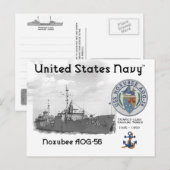 USS NOXUBEE AOG-56 ガソリンタンカー - ポストカード (正面/裏面)