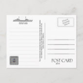 USS NOXUBEE AOG-56 GASOLINE TANKER -   POSTCARD ポストカード (裏面)