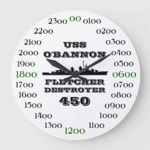 USS O'Bannon (DD-450) ラージ壁時計