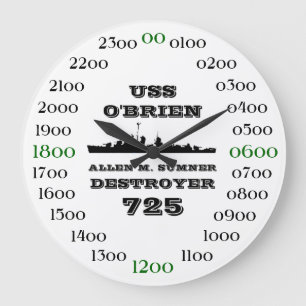 USS O'Brien (DD-725) ラージ壁時計