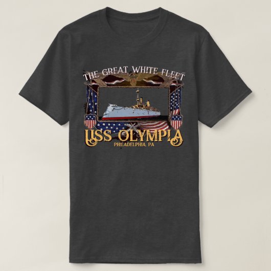 USS OLYMPIA Tシャツ (デザイン正面)