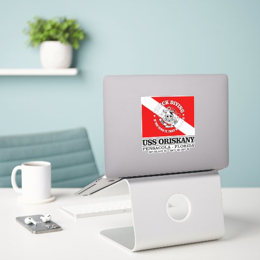 USS Oriskany(最高の難破) シール (デスク上のノートパソコン)