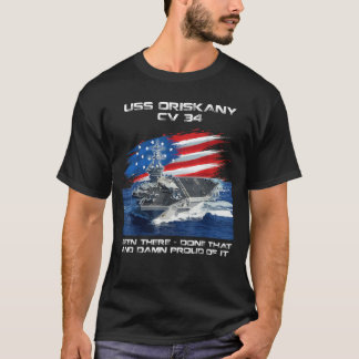 USS Oriskany CV 34航空機キャリア退役軍人USA Fl Tシャツ