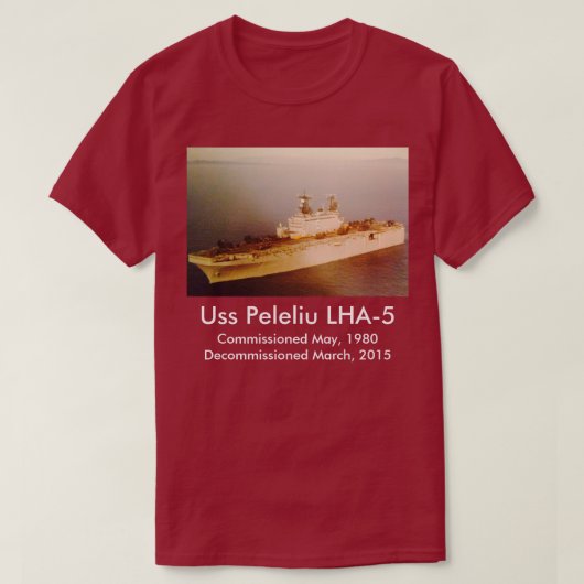 USS Peleliu LHA-5のTシャツ Tシャツ (デザイン正面)