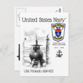 USS PINTADO SSN-672攻撃潜水艦 – ポストカード (正面/裏面)