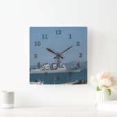 USS Preble スクエア壁時計 (ホーム)
