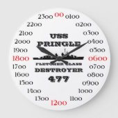 USS Pringle (DD-477) ラージ壁時計 (正面)