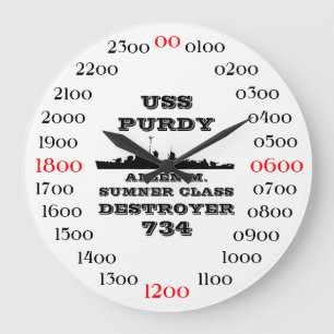 USS Purdy (DD-734) ラージ壁時計