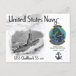 USS QUILLBACK SS-424潜水艦 – ポストカード