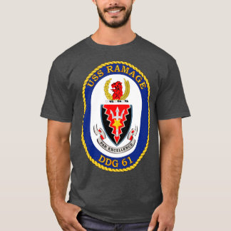 USS Ramage DDG61 woテキスト Tシャツ