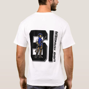 USS RANGER CV-61 SCOUT BLKLTR tシャツ
