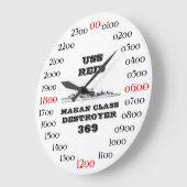 USS Reid (DD-369) ラージ壁時計 (傾斜)