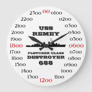 USS Remey (DD-688) ラージ壁時計