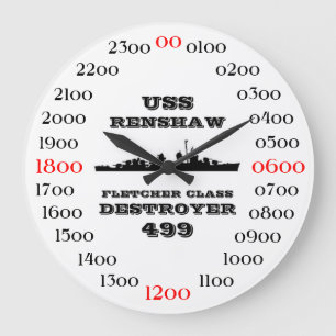 USS Renshaw (DD-499) ラージ壁時計