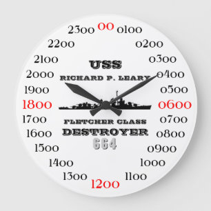 USS Richard P. Leary (DD-664) ラージ壁時計