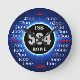 USS Rowe (DD-564) ラウンド壁時計