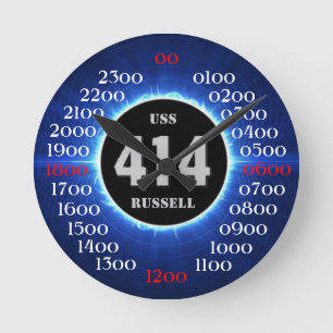 USS Russell (DD-414) ラウンド壁時計