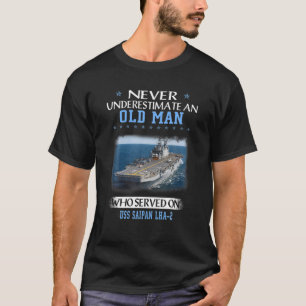 USS Saipan LHA-2退役軍人日父の日の贈答 Tシャツ