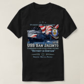 USS San Jacinto CG56クルーザー Tシャツ (デザイン正面)