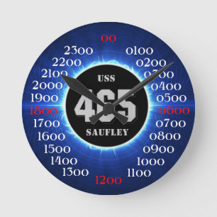 USS Saufley DD-465 ラウンド壁時計