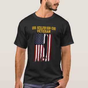 USS Sculpin SSN 590潜水艦退役軍人日父 Tシャツ
