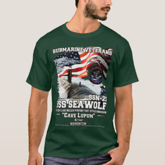 USS Seawolf SSN21攻撃型潜水艦 Tシャツ
