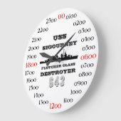 USS Sigourney (DD-643) ラージ壁時計 (傾斜)