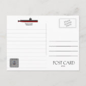 USS SKATE SSN-578潜水艦 – ポストカード (裏面)