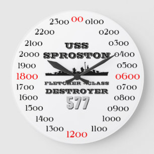 USS Sproston (DD/DDE-577) ラージ壁時計