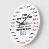 USS Steinaker(DD/DDR/DD-863) ラージ壁時計 (傾斜)