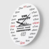 USS Sterett (DD-407) ラージ壁時計 (傾斜)