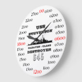 USS Stevenson (DD-645) ラージ壁時計 (傾斜)