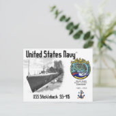 USS STICKLEBACK SS-415潜水艦 ポストカード (スタンド正面)