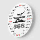 USS Stoddard (DD-566) ラージ壁時計 (傾斜)