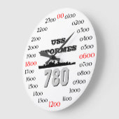 USS Stormes (DD-780) ラージ壁時計 (傾斜)