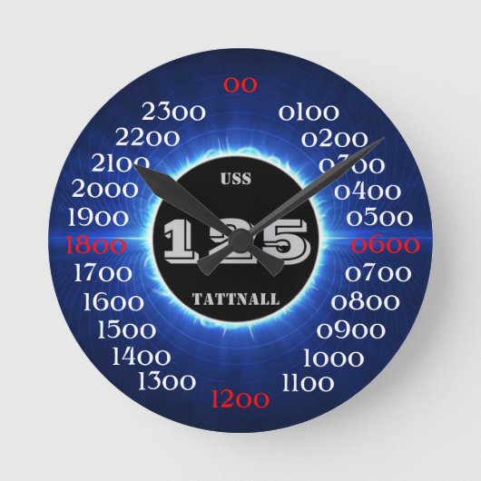 USS Tattnall (DD-125) ラウンド壁時計 (正面)